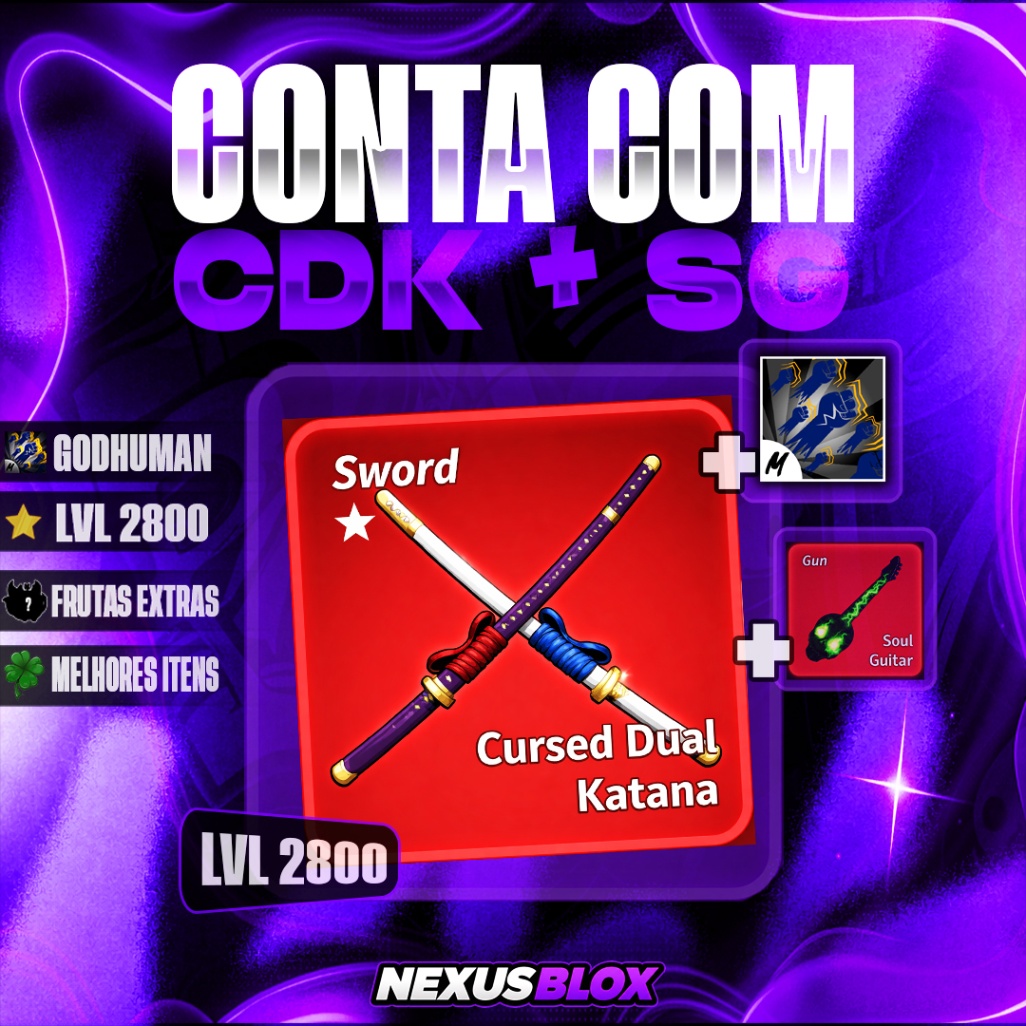 ⚔️ CONTA COM CDK + SG + GODH + LVL 2800 + ITENS RANDOM