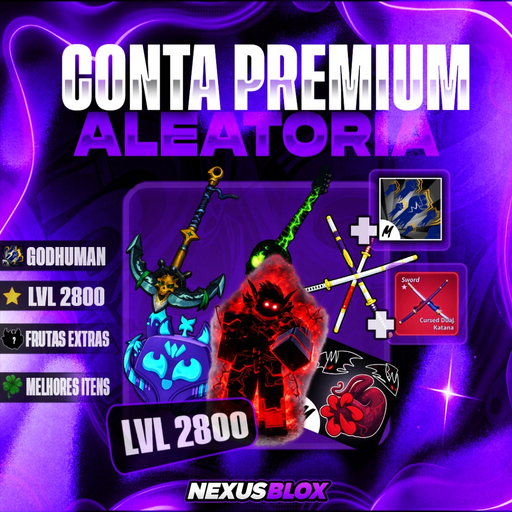 ⭐ CONTA PREMIUM ALEATORIA + CDK + GODH + LVL 2800 + ITENS RANDOM