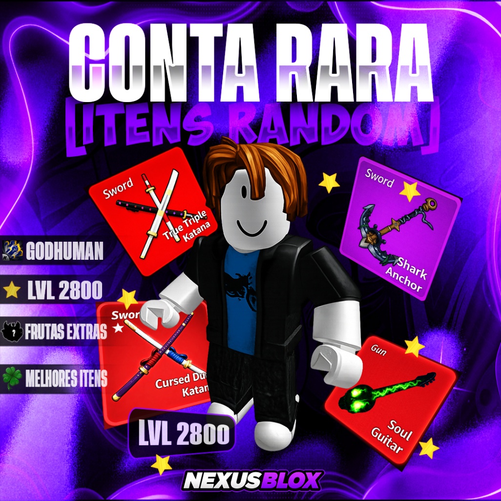 🎲 CONTA RARA + ITENS ALEATORIOS + GODH + LVL 2800 + ITENS RANDOM