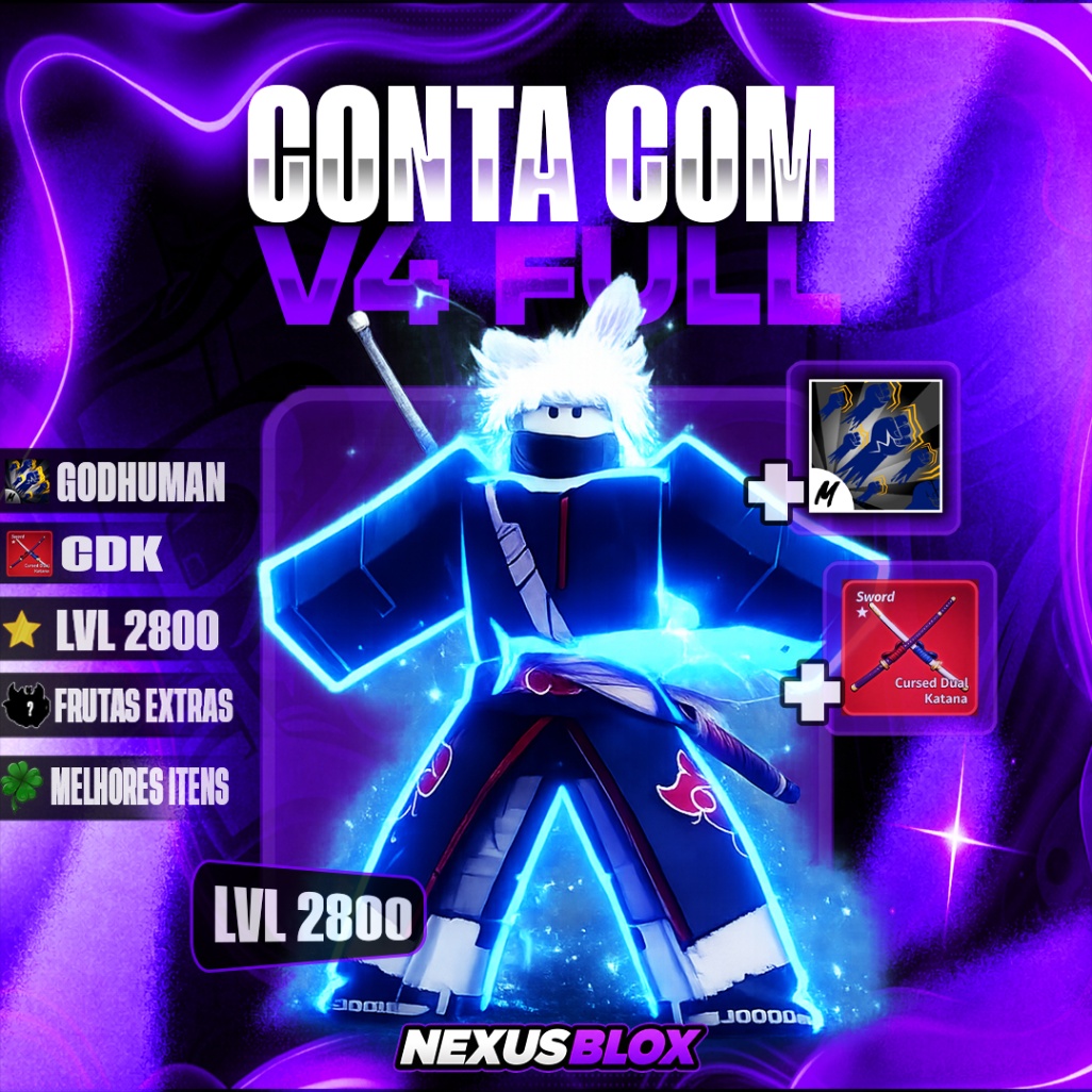 🐟CONTA COM SHARK V4 FULL + GODH + CDK + LVL 2800 + ITENS RANDOM