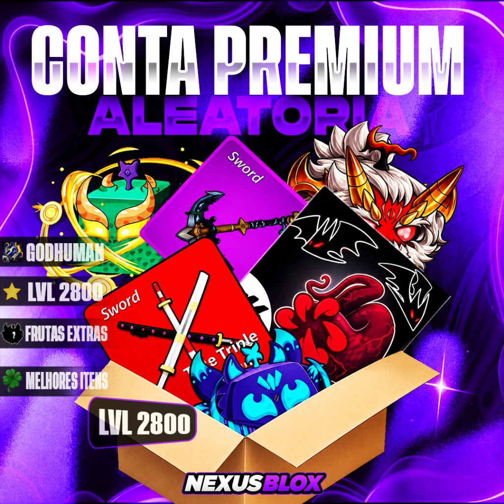 ⭐ CONTA PREMIUM PLUS ALEATORIA + CDK + GODH + LVL 2800 + ITENS RANDOM