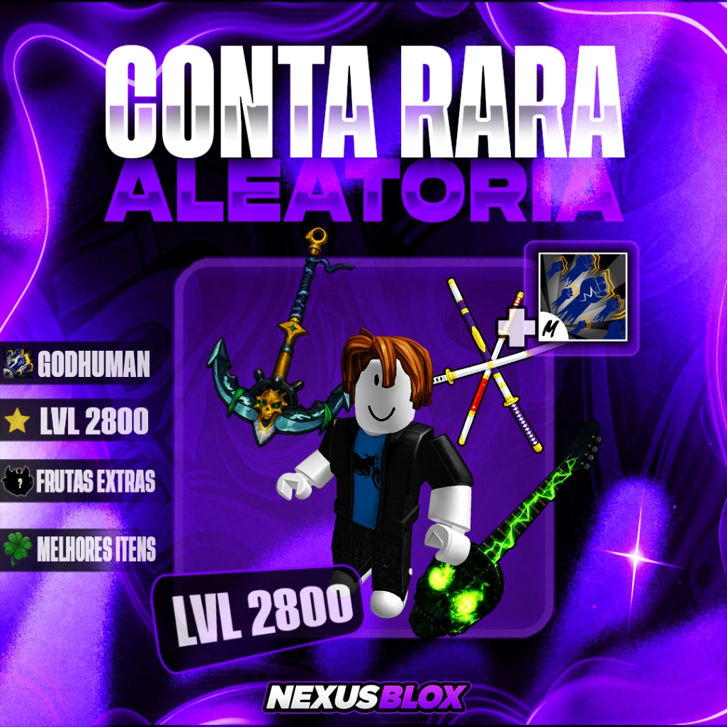 🎲 CONTA RARA ALEATORIA + GODH + LVL 2800 + ITENS RANDOM